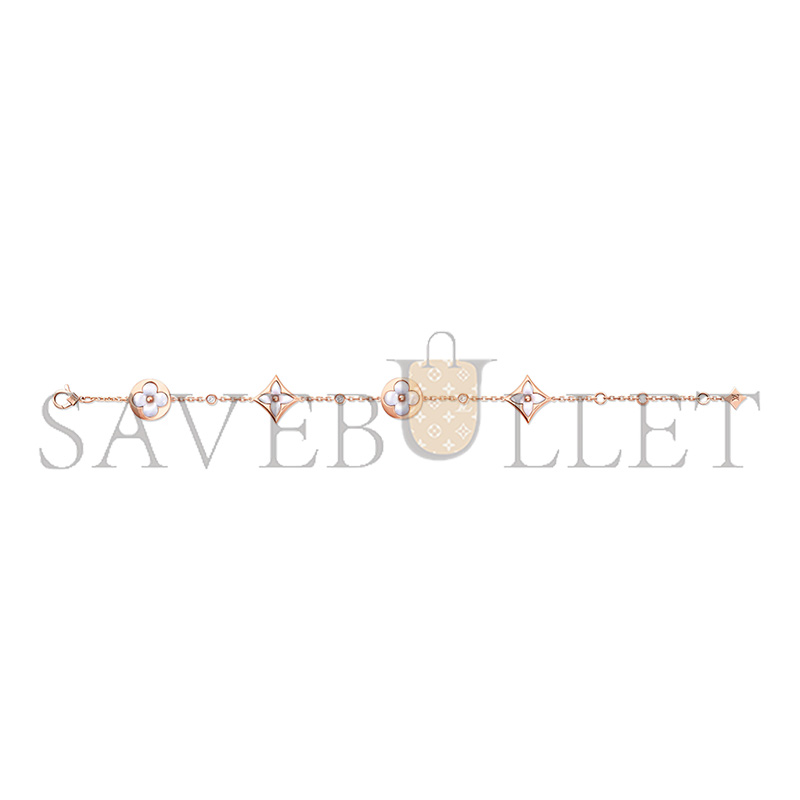 LOUIS VUITTON COLOR BLOSSOM BB MULTI-MOTIF BRACELET, PINK GOLD, WHITE MOTHER-OF-PEARL AND DIAMONDS Q95596